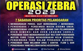 Operasi Zebra 2023 Mulai Jam Berapa